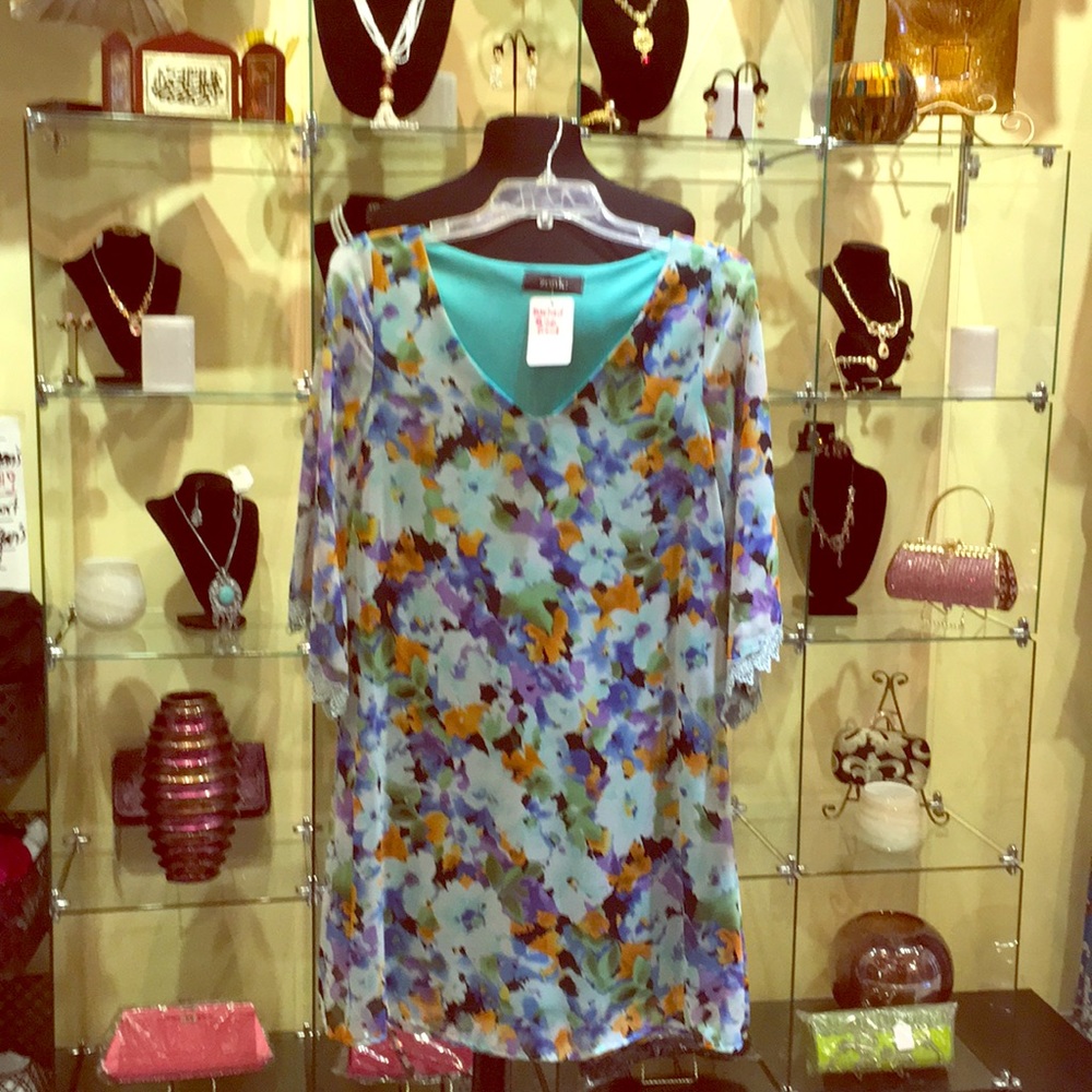 V-Neck floral print Dress